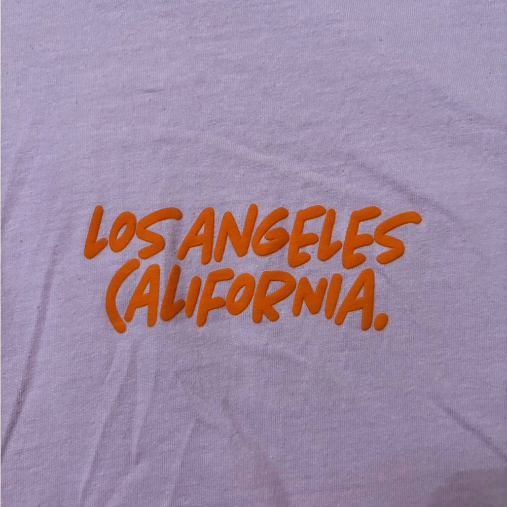 Pink Los Angelos Graphic Tee Relaxed Fit Size Medium - Picture 4 of 5